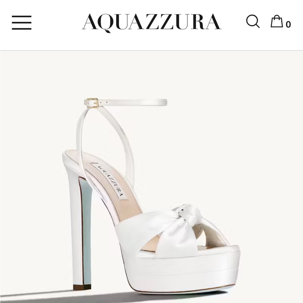 Aquazzura - Cupid Bridal Plateau 130 - Size 34